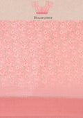 Dusty Pink Floral Digital Printed Georgette Saree - Taashi
