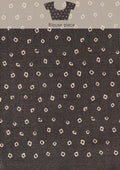 Grey Batik Printed Art Tussar Matka Silk Saree - Taashi