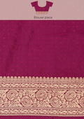 Purple Traditional Pattern Woven Tussar Saree - Taashi