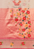 Pink Paithani Pattern Tussar Saree - Taashi