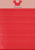 Red Striped Chiffon Saree - Taashi