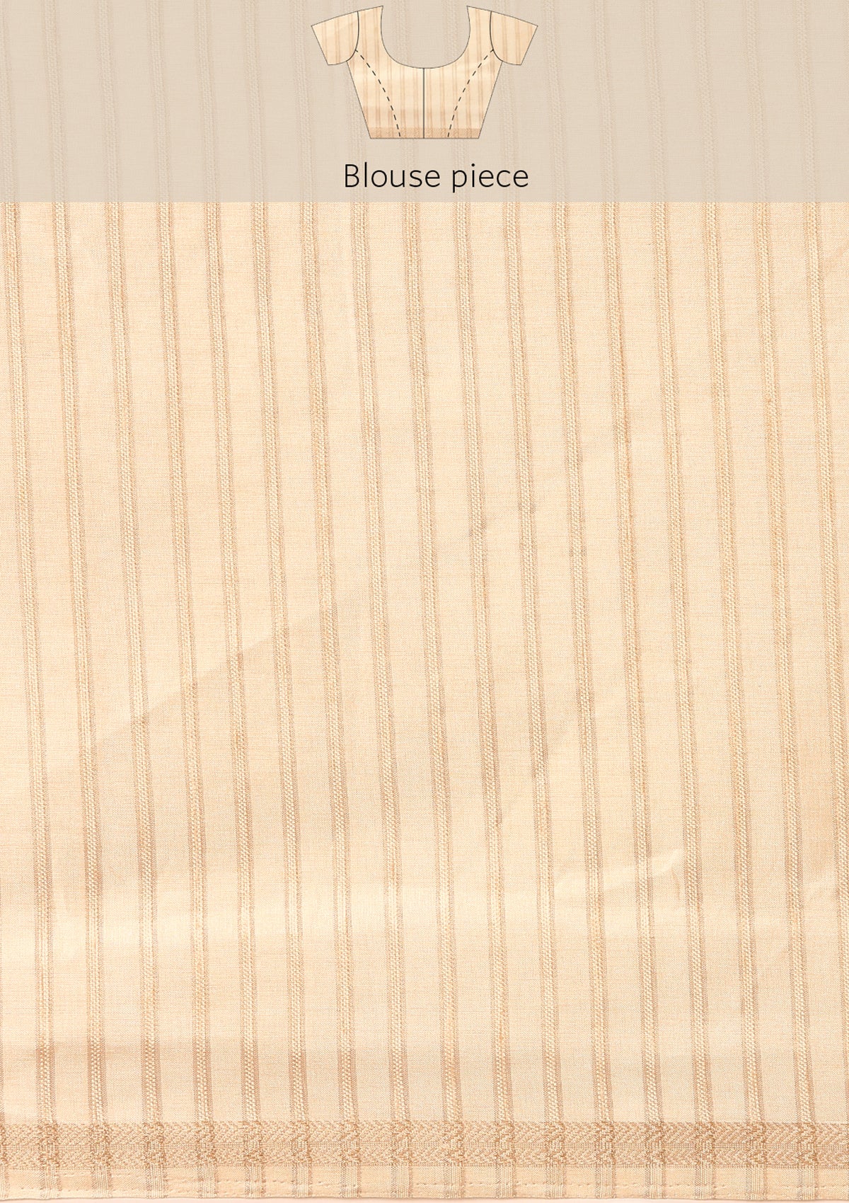 Cream Fancy Embroidery Tussar Saree - Taashi