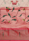Pink Paithani Pattern Tussar Saree - Taashi
