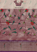 Purple Paithani Pattern Tussar Saree - Taashi