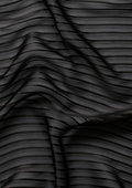 Black Striped Chiffon Saree - Taashi
