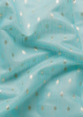 Sky Blue Traditional Pattern Woven Tussar Saree - Taashi