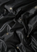 Black Peacock Jacquard Pattern Tussar Saree - Taashi