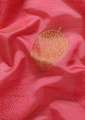 Pink Betel Leaf Woven Tussar Saree - Taashi