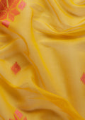 Yellow Kasuti Pattern Woven Tussar saree - Taashi