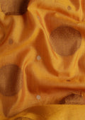 Mustard Yellow Betel Leaf Woven Tussar Saree - Taashi