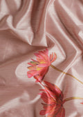 Mauve Floral Printed Tussar Saree - Taashi