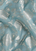 Powder Blue Jaal Woven Tussar Saree - Taashi