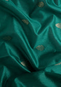 Emerald Green Ikat Pattern And Tradition Pattern Woven Tussar Saree - Taashi