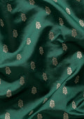 Dark Green Butta Woven Tussar Saree - Taashi