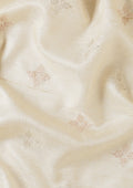 Cream Fancy Embroidery Tussar Saree - Taashi