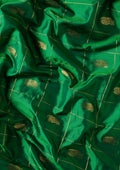 Dark Green Traditional Woven Pattern Kadial Silk Saree - Taashi