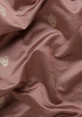 Mocha Mousse Traditional Pattern Woven Tussar Saree - Taashi