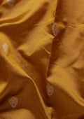 Mustard Yellow Traditional Pattern Woven Tussar Saree - Taashi