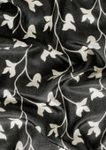 Black X Tussar Printed Art Tussar Matka Silk Saree - Taashi