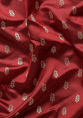 Maroon Butta Woven Tussar Saree - Taashi