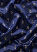 Navy Blue Butta Woven Tussar Saree - Taashi