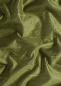 Olive Green Jacquard Pattern Placement Tussar Saree - Taashi