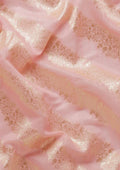 Pastel Pink Traditional Woven Tussar Saree - Taashi