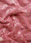 Dusty Pink Jaal Woven Tussar Saree - Taashi