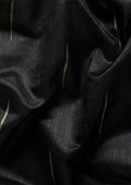 Black Jacquard Pattern Placement Tussar Saree - Taashi