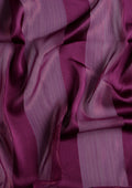 Purple Striped Chiffon Saree - Taashi