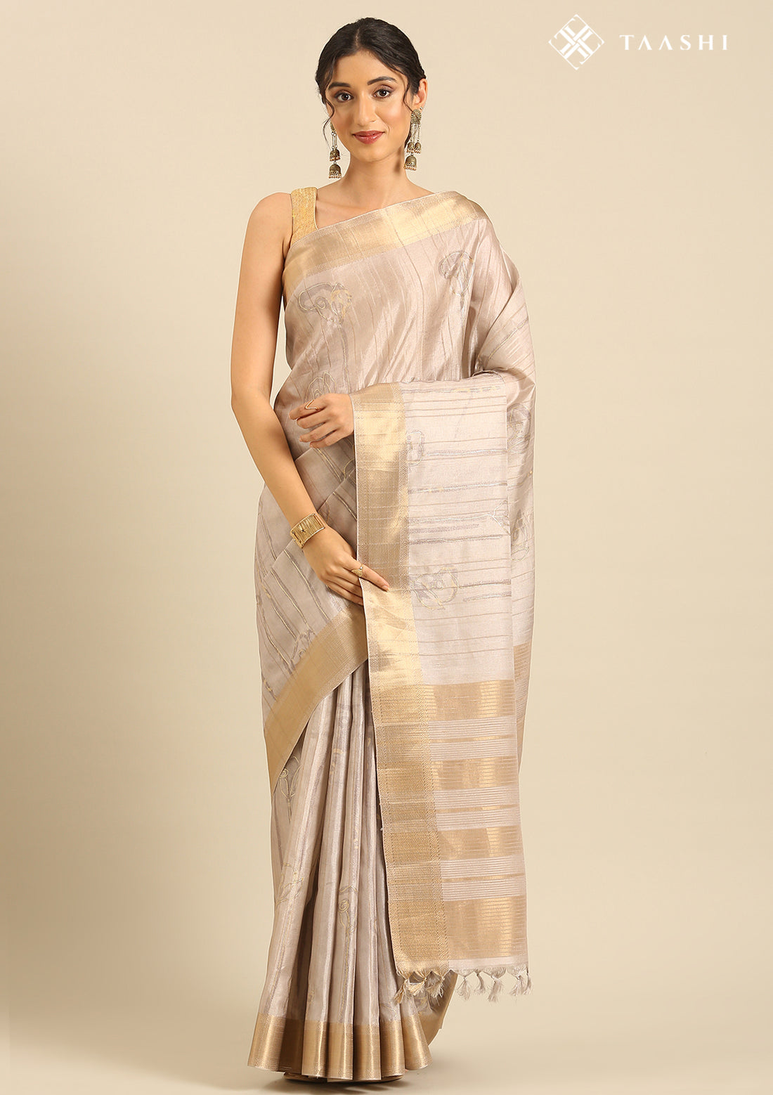 Mauve Tussar Saree
