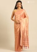 Peach Banarasi Saree - Taashi