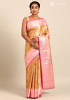 Gold Silk Korvai Tissue Kanjivaram Weave Saree
