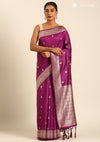 Purple Silk Satin Weave Saree