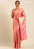 Orange And Pink Kanchipuram Saree - Taashi