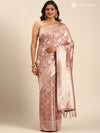 Mauve Tussar Contemporary Woven Saree