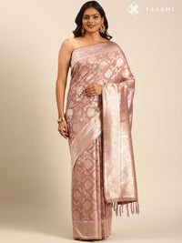 Mauve Tussar Contemporary Woven Saree