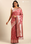 Dusty Pink Tussar Contemporary Woven Saree