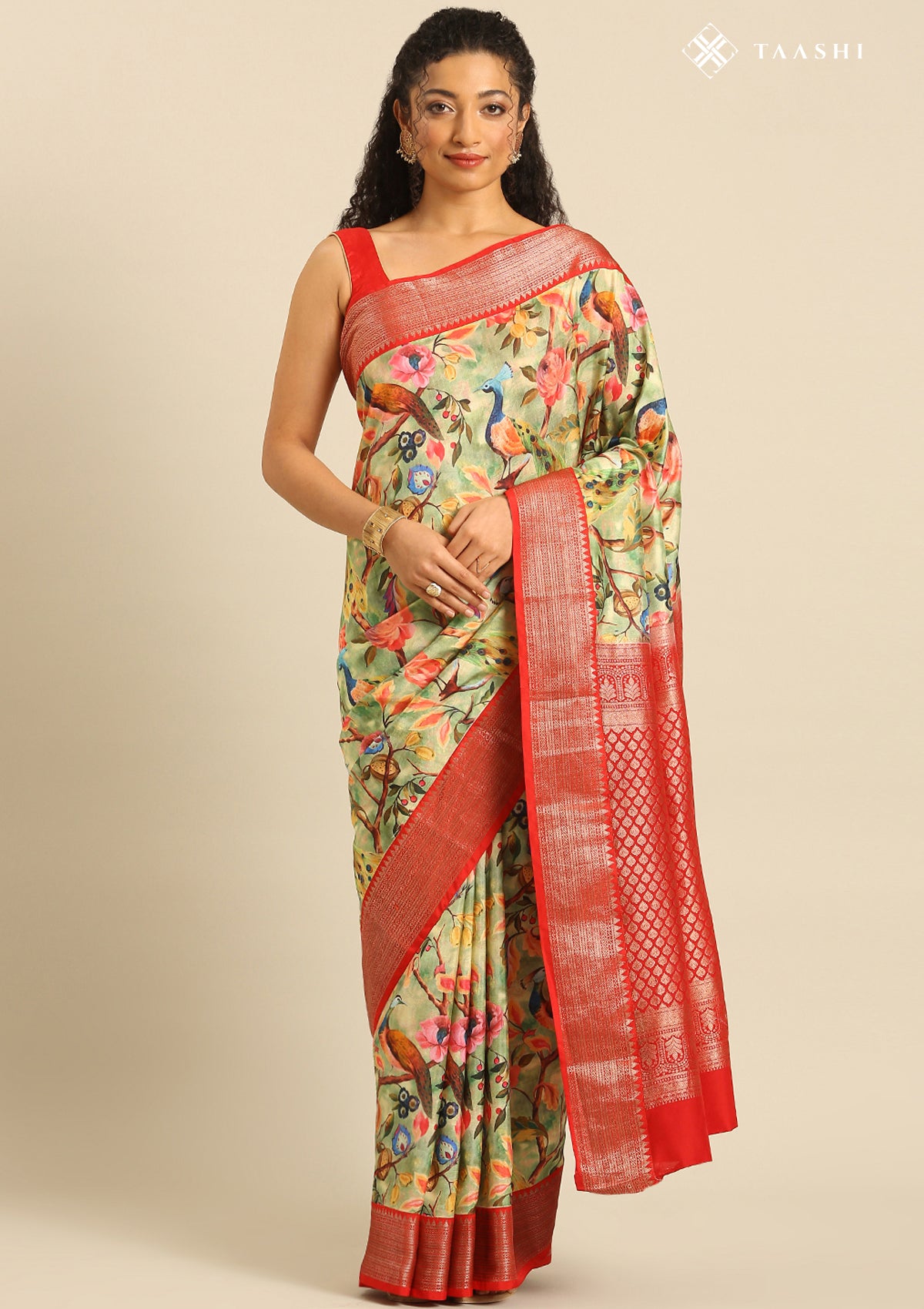 Flower Print Saree