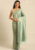 Pastel Blue Banarasi Saree - Taashi