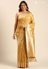 Dark Mustard Tussar Contemporary Woven Saree