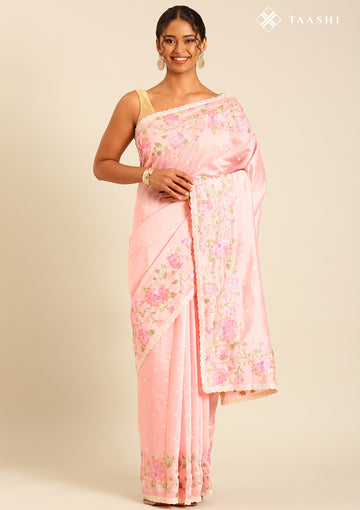 Pink Linen Charm Saree