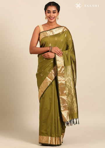 Heena Green Butta Kanchipuram Saree
