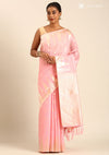 Pastel Pink Tussar Contemporary Woven Saree