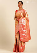 Yellow And Orange Kanchipuram Saree - Taashi