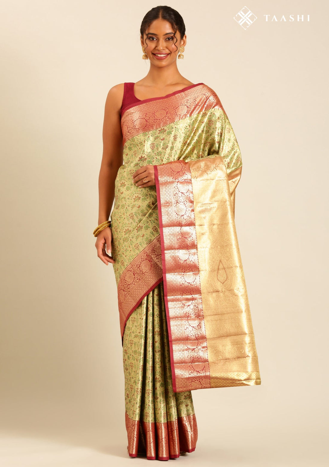 Dual Colour Silk Kanjivaram Saree
