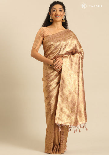 Paster Copper Banarasi Saree