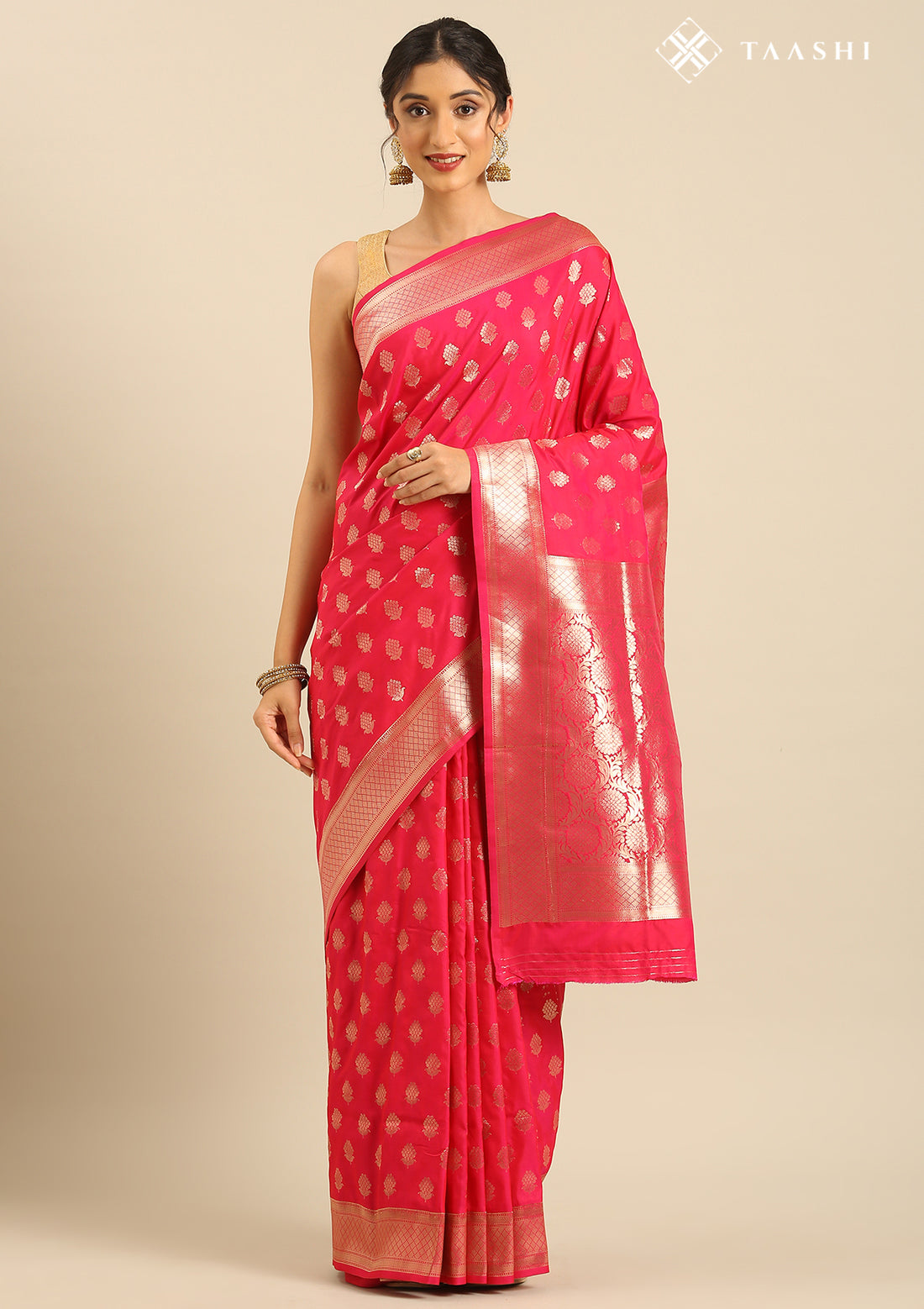 Pink Art Silk Saree
