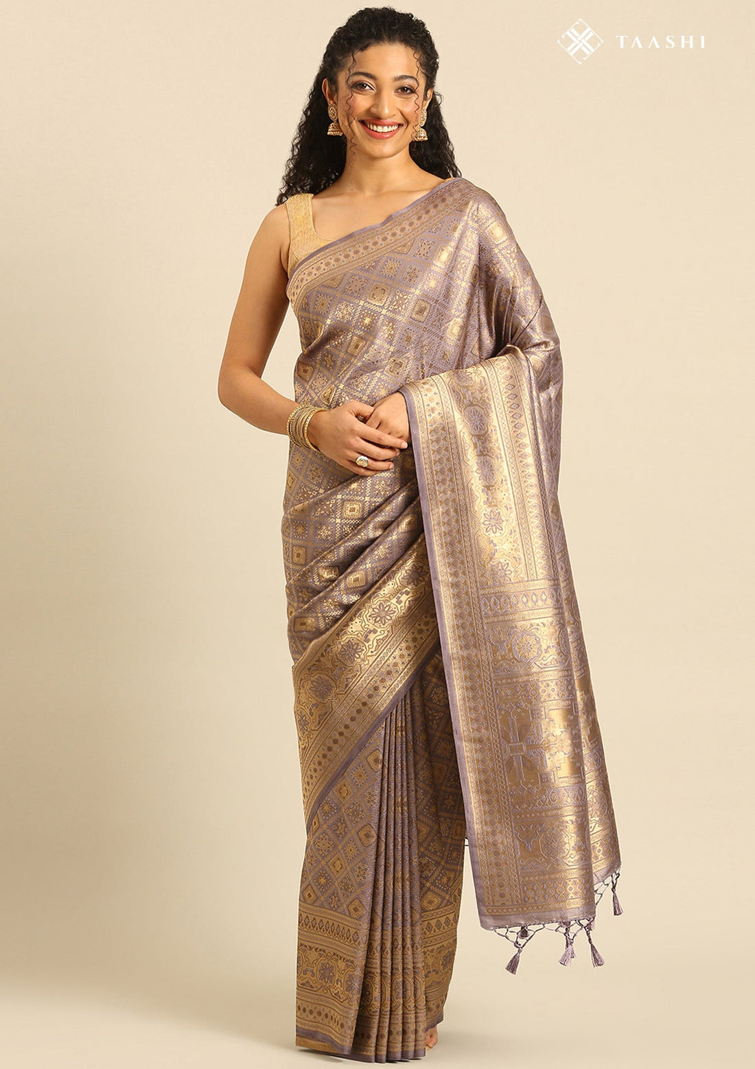 Mauve Banarasi Silk Weave Saree