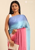 Multicolor Dyed Chiffon Saree - Taashi